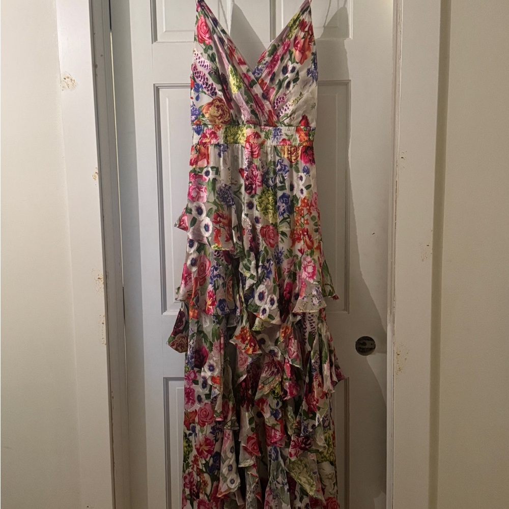 Alice + Olivia silk floral maxi dress